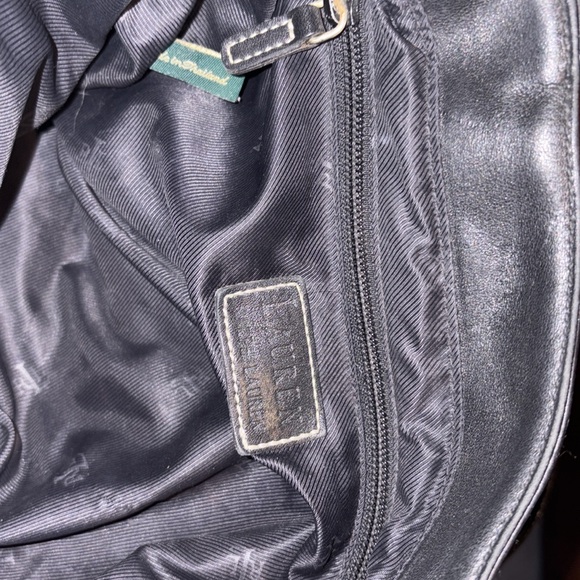 Ralph Lauren Shoulder bag  business bag  black smooth leather  simple & gorgeous - Picture 11 of 12